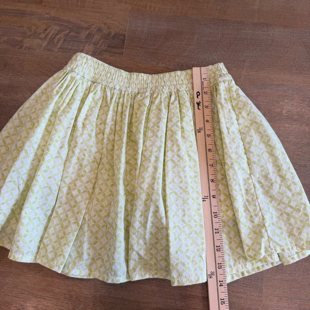 Abercrombie Kids Girls Skort 2 Pc Set Green White Top 9/10 Bottom 11/12 Matching